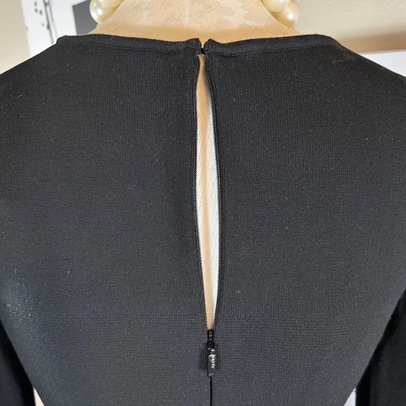 Fendi Black Perforated Long Sleeved Midi Dress - Picture 4 of 11